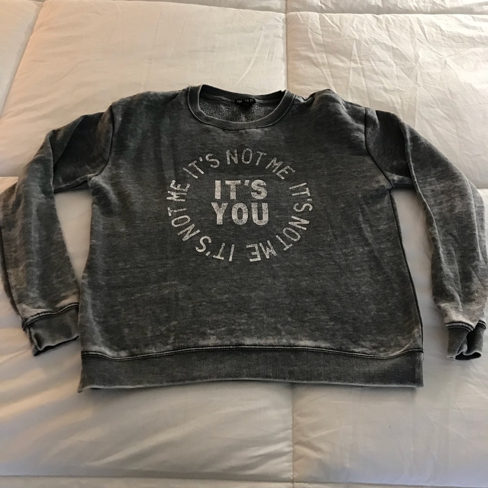 F21 gray sweatshirt size small